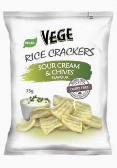 Vege Rice Crackers Sour Cream & Chives