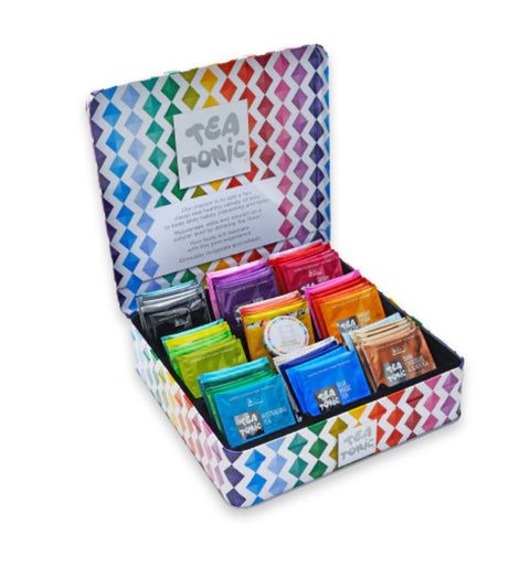 Tea Tonic - Grande Tea Chest Gourmet Tin (63 bags + mini gold sugar)