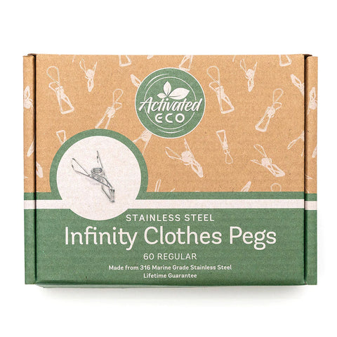 Activated Eco - Infinity Stainless Steel Clothes Pegs 100 pack